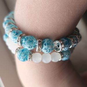 Blue Stone Bracelet Set
